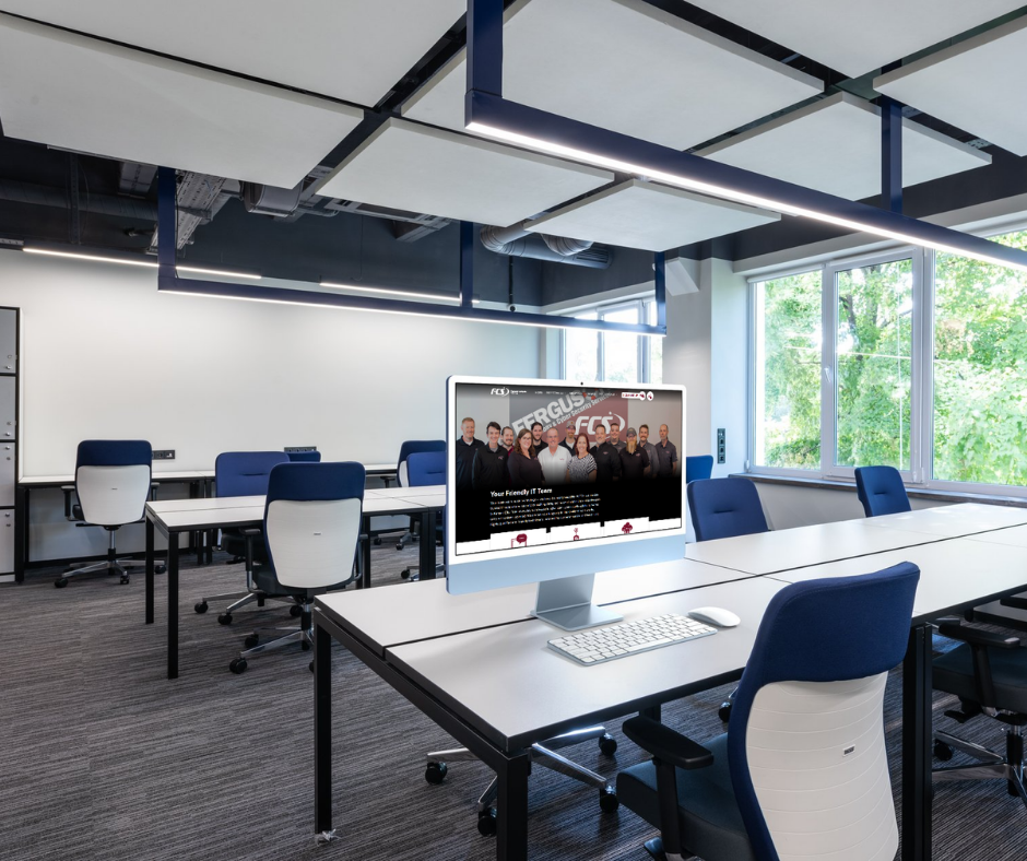 Modern open-plan office interior at Ferguson Computer Services